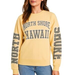 North Shore Hawaii Light Yellow Sweatshirt XS